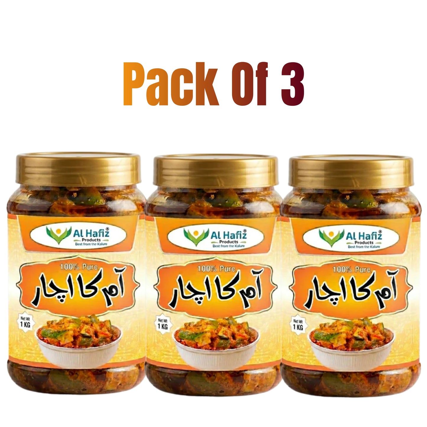 Pack of 3 Homemade Mango Pickle – Traditional Spicy & Authentic Taste