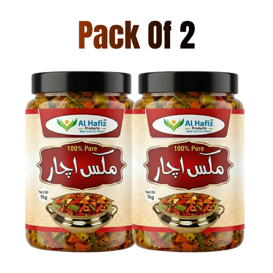 Pack of 2 Homemade Mixed Pickle – Traditional Spicy & Tangy Taste