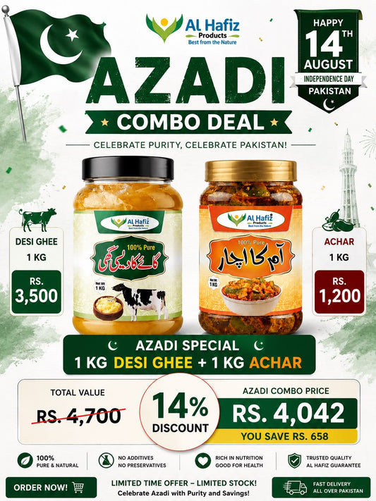 100% Pure Desi Ghee (1Kg) + Aam Ka Achar (1Kg) | Azadi Deal